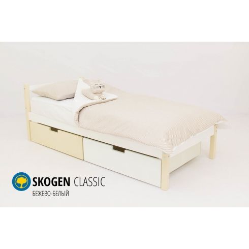 Детская кровать Бельмарко Skogen classic бежево-белый