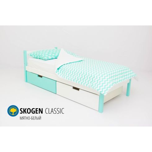 Детская кровать Бельмарко Skogen classic мятный