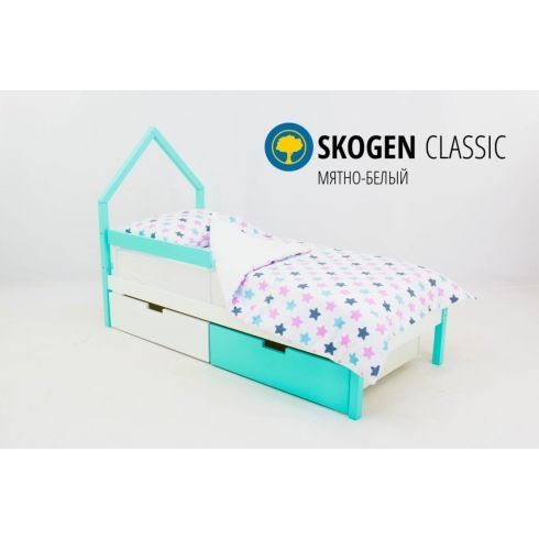 Детская кровать Бельмарко Skogen classic мятный