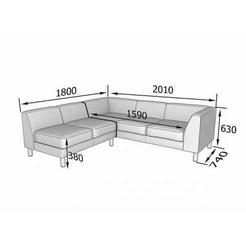Диван угловой 4-местный Эволюшн