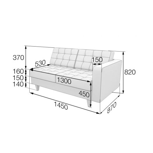 Секция двухместная левая KOSMO