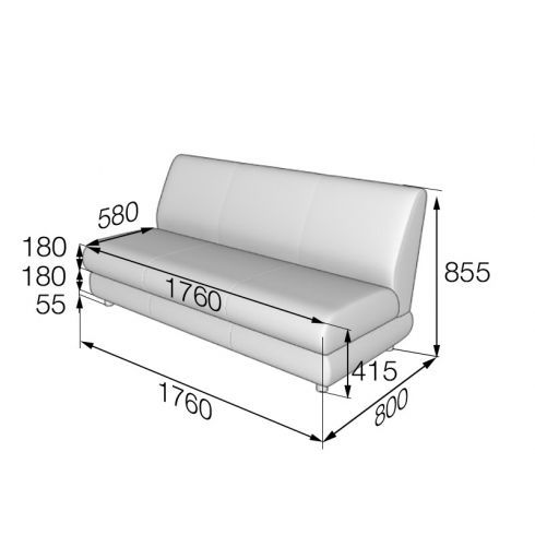Диван трехместный Matrix б/п 1770/810/855