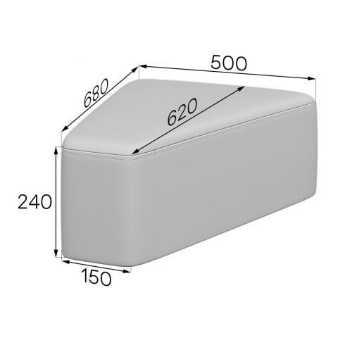 Пуф треугольный высокий Смарт