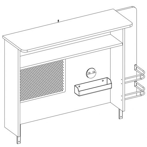 Надстройка к малому письменному столу Cilek White