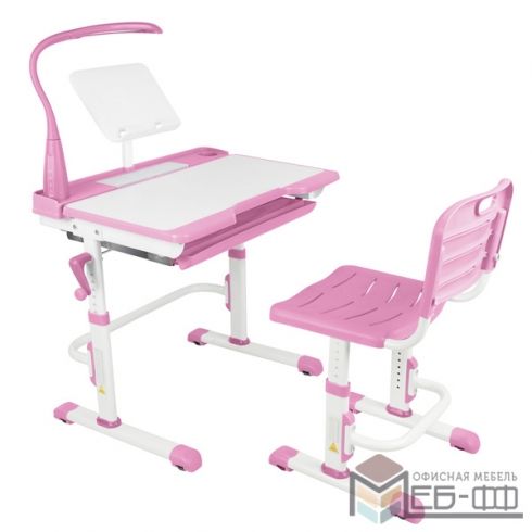 Парта трансформер со стулом Капризун T7-pink
