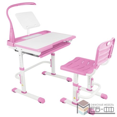 Парта трансформер со стулом Капризун T7-pink