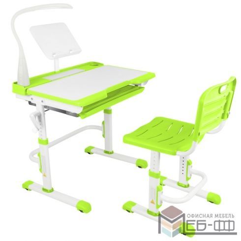Парта трансформер со стулом Капризун T7-green