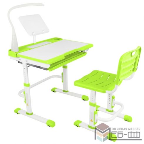 Парта трансформер со стулом Капризун T7-green