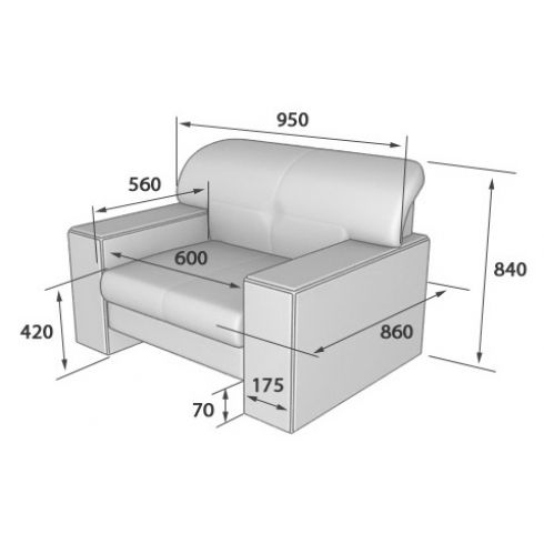 Кресло BOSSO 950/860/840