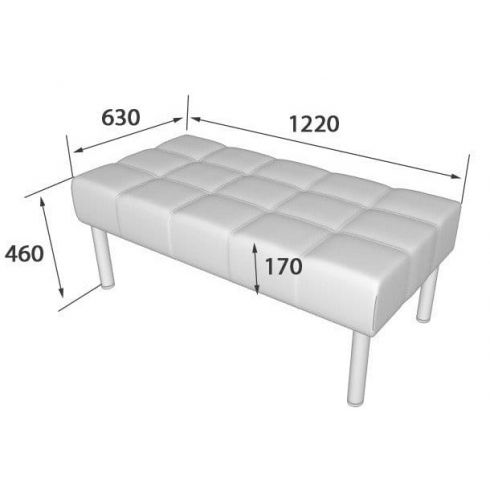 Банкетка Бизнес 1220/630/460