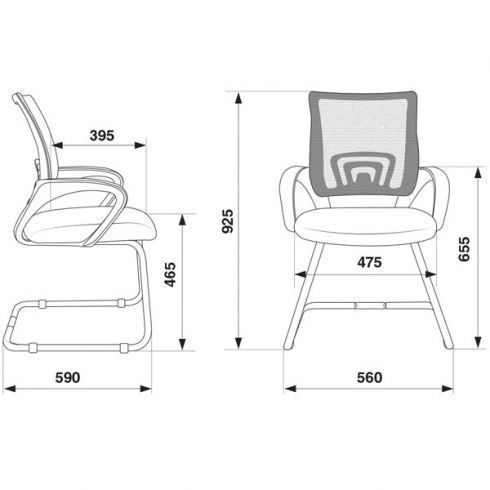 Конференц кресло Бюрократ CH-695N-AV/BL/TW-11