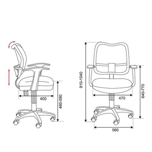 Кресло детское Бюрократ CH-W797/PK/TW-13A