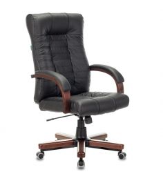Кресло руководителя Бюрократ KB-10WALNUT/B/LEATH