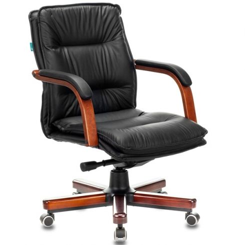Кресло руководителя Бюрократ T-9927WALNUT-LOW/BL
