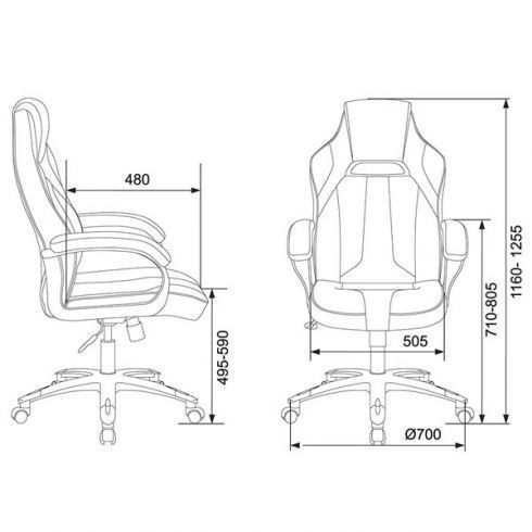 Кресло игровое Бюрократ VIKING 2 AERO RED