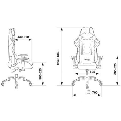 Кресло игровое Бюрократ VIKING 4 AERO BLACK