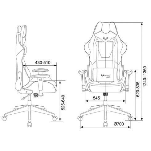 Кресло игровое Бюрократ VIKING 5 AERO RED