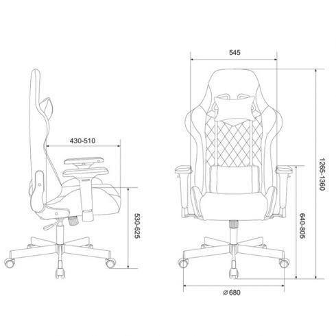 Кресло игровое Бюрократ VIKING 7 KNIGHT BL FABRIC