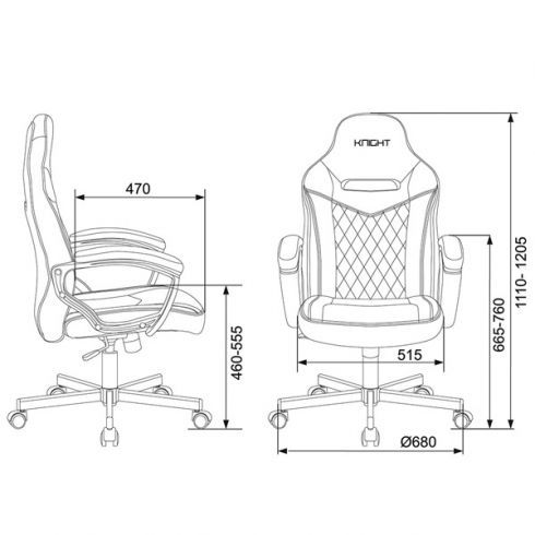 Кресло игровое Бюрократ VIKING 6 KNIGHT BL FABRIC