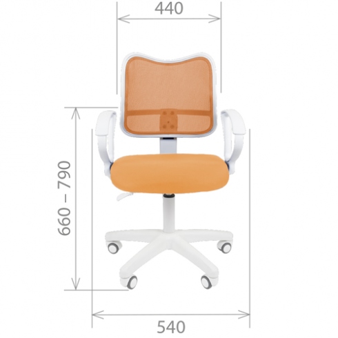 Офисное кресло эконом CHAIRMAN 450LT White Оранжевый