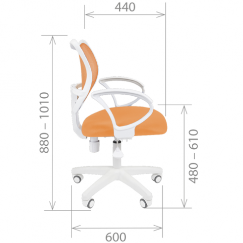 Офисное кресло эконом CHAIRMAN 450LT White Оранжевый