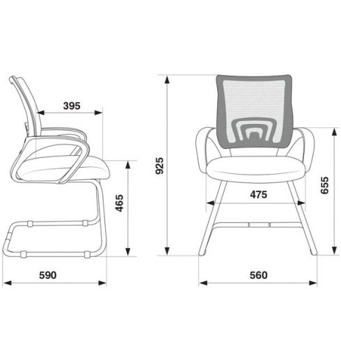 Конференц кресло Бюрократ CH-695N-AV/B/TW-11