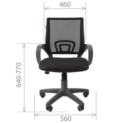 Офисное кресло эконом CHAIRMAN 696 grey Черный