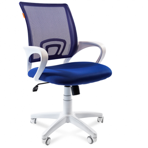 Офисное кресло CHAIRMAN 696 WHITE Синий