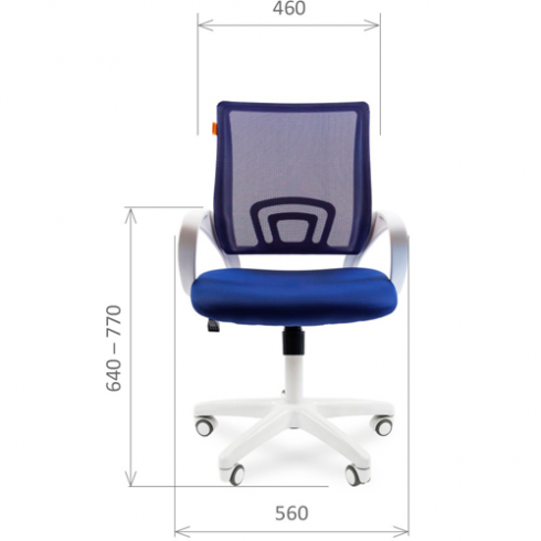 Офисное кресло CHAIRMAN 696 WHITE Синий