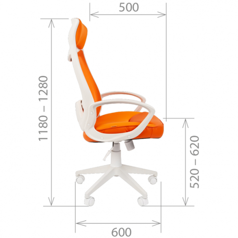 Офисное кресло премиум CHAIRMAN 840 White TW-05