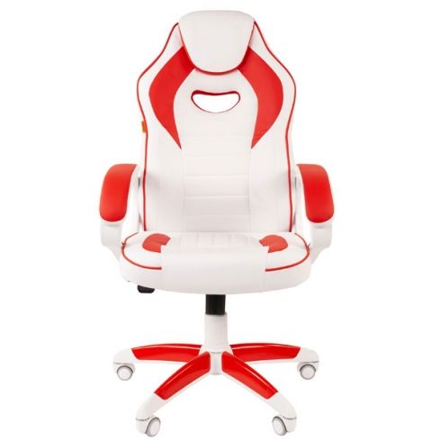 Игровое кресло CHAIRMAN GAME 16 White Красный