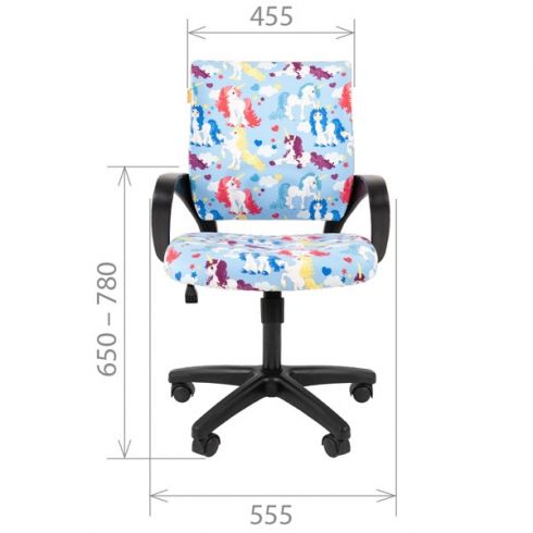 Кресло детское CHAIRMAN KIDS 103 Black Единорог