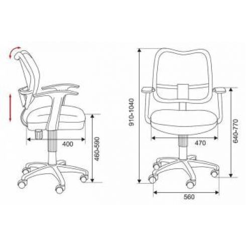 Кресло компьютерное детское CH-W797/BR/TW-14C